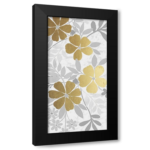 Floral Golden Bunch 2 Black Modern Wood Framed Art Print by Prime, Marcus