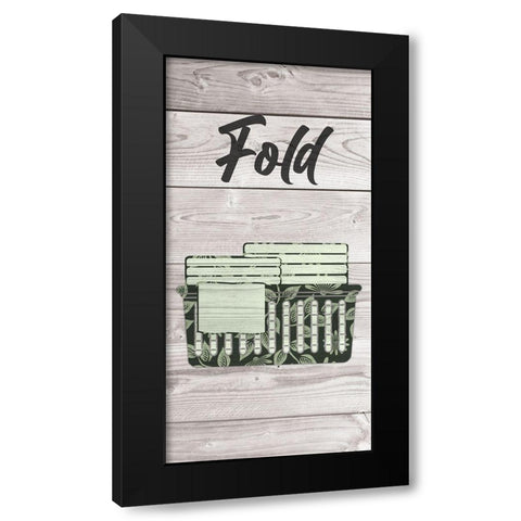 Fold Wood Black Modern Wood Framed Art Print with Double Matting by Prime, Marcus