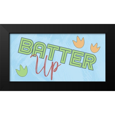 Batter Up Black Modern Wood Framed Art Print by Prime, Marcus
