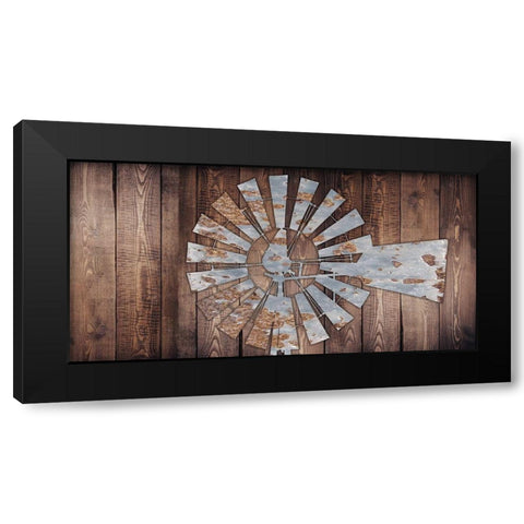 Rusty Windmill Black Modern Wood Framed Art Print with Double Matting by Prime, Marcus