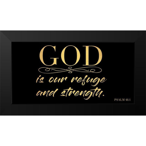 Refuge And Strength 2 Black Modern Wood Framed Art Print by Prime, Marcus