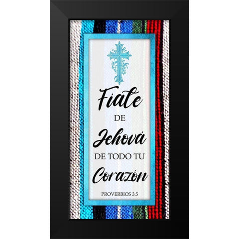 Fiate De Jehova Black Modern Wood Framed Art Print by Prime, Marcus