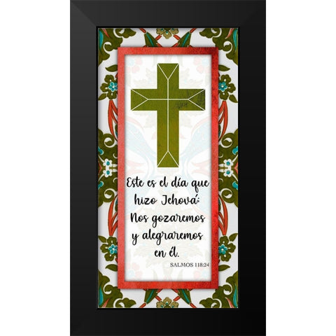 Gozaremos Black Modern Wood Framed Art Print by Prime, Marcus