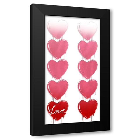 Love Drips Black Modern Wood Framed Art Print by Prime, Marcus