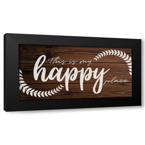 Happy Place Black Modern Wood Framed Art Print with Double Matting by Prime, Marcus