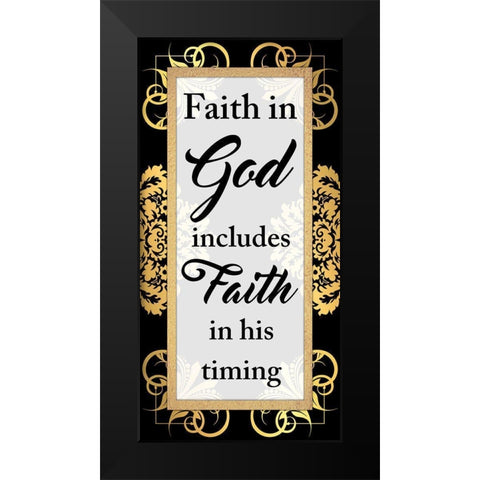 Gods Timing Black Modern Wood Framed Art Print by Prime, Marcus