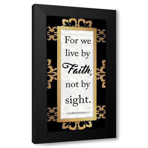 Live By Faith Black Modern Wood Framed Art Print by Prime, Marcus