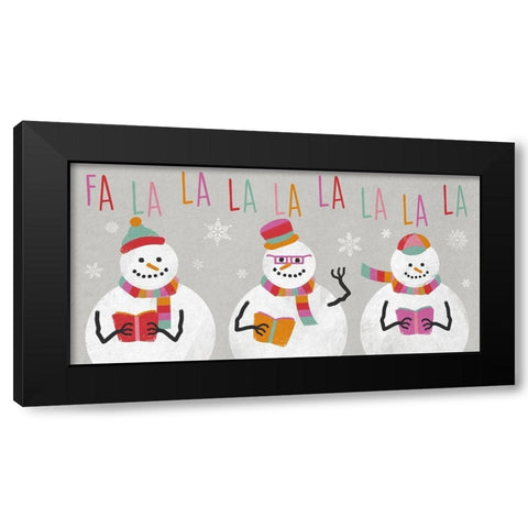 Fa La La La La La La La La Black Modern Wood Framed Art Print with Double Matting by Prime, Marcus