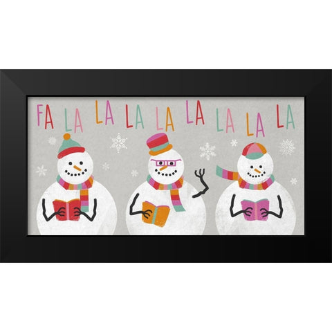 Fa La La La La La La La La Black Modern Wood Framed Art Print by Prime, Marcus