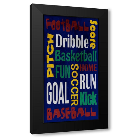 Sports Lingo 1 Black Modern Wood Framed Art Print by Prime, Marcus