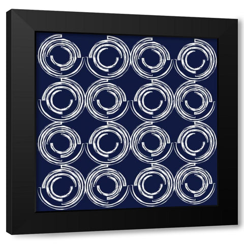Circular Hypnotics Black Modern Wood Framed Art Print with Double Matting by Prime, Marcus