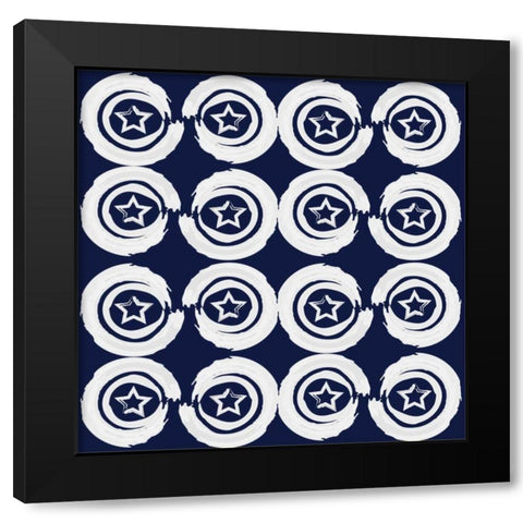 Circular Hypnotics Black Modern Wood Framed Art Print with Double Matting by Prime, Marcus