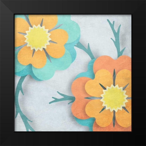 Flowers In The Wind Black Modern Wood Framed Art Print by Prime, Marcus