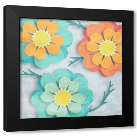 Flowers In The Wind 2 Black Modern Wood Framed Art Print by Prime, Marcus