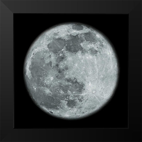 To The Moon 4 Black Modern Wood Framed Art Print by Prime, Marcus