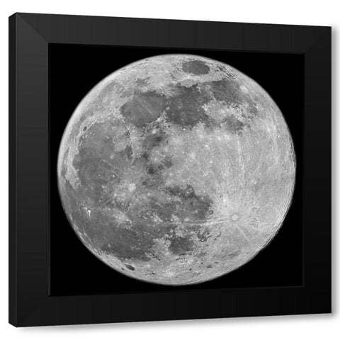 To The Moon Black Modern Wood Framed Art Print by Prime, Marcus