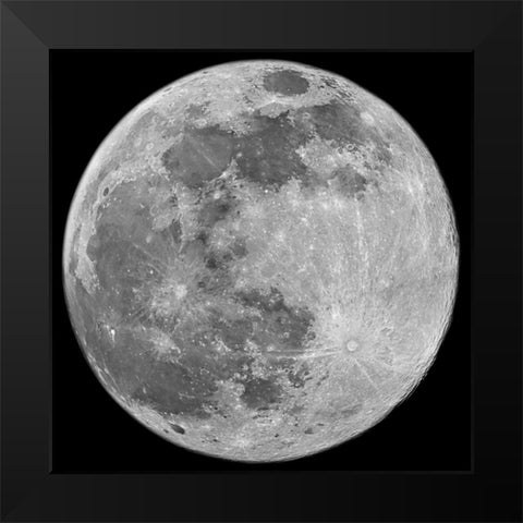 To The Moon Black Modern Wood Framed Art Print by Prime, Marcus