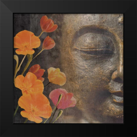 Floral Zen 1 Black Modern Wood Framed Art Print by Prime, Marcus