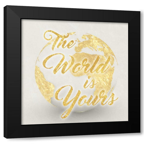 World Is Yours Black Modern Wood Framed Art Print with Double Matting by Prime, Marcus