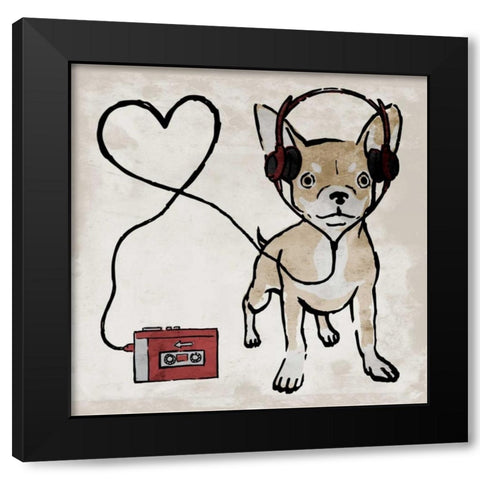 Cool Chihuahua Black Modern Wood Framed Art Print with Double Matting by Prime, Marcus