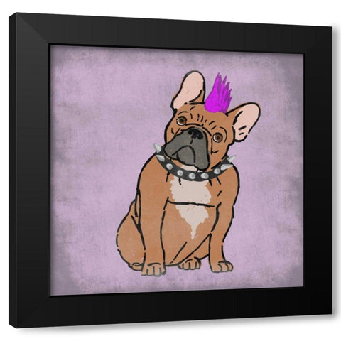 Rockin Frenchie Black Modern Wood Framed Art Print with Double Matting by Prime, Marcus