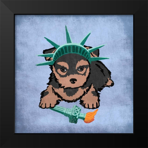New Yorkie Black Modern Wood Framed Art Print by Prime, Marcus