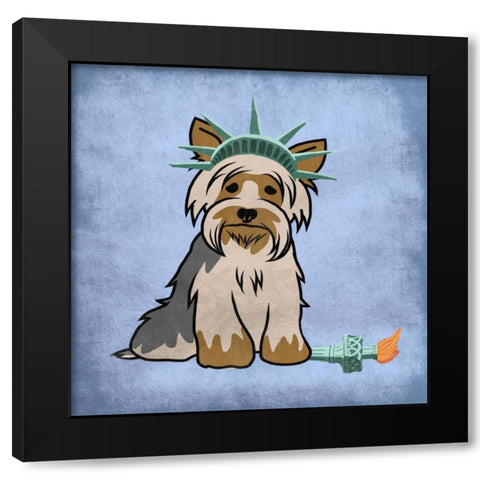 New Yorkie 2 Black Modern Wood Framed Art Print with Double Matting by Prime, Marcus