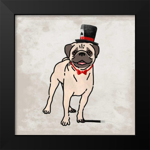 Magical Pug 2 Black Modern Wood Framed Art Print by Prime, Marcus