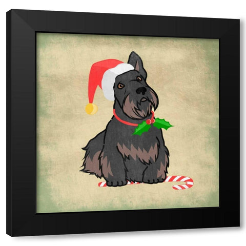 Merry Scottie Black Modern Wood Framed Art Print by Prime, Marcus