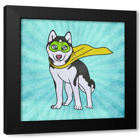 Husky Power Black Modern Wood Framed Art Print by Prime, Marcus