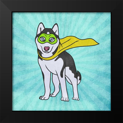 Husky Power Black Modern Wood Framed Art Print by Prime, Marcus