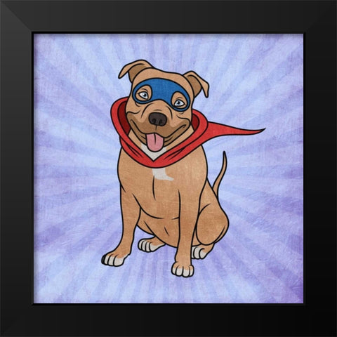 Super Scruff Black Modern Wood Framed Art Print by Prime, Marcus