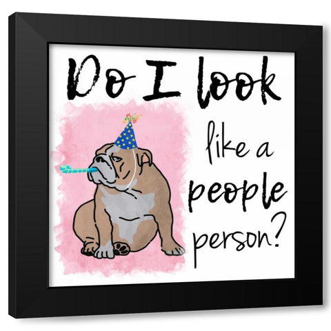 People Person Black Modern Wood Framed Art Print by Prime, Marcus