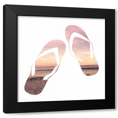 Sandy Sandals Black Modern Wood Framed Art Print with Double Matting by Prime, Marcus