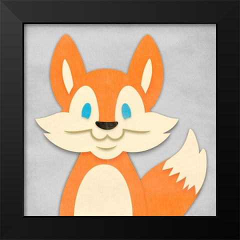 Cheery Fox Black Modern Wood Framed Art Print by Prime, Marcus