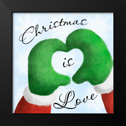 Christmas Is Love 1 Black Modern Wood Framed Art Print by Prime, Marcus