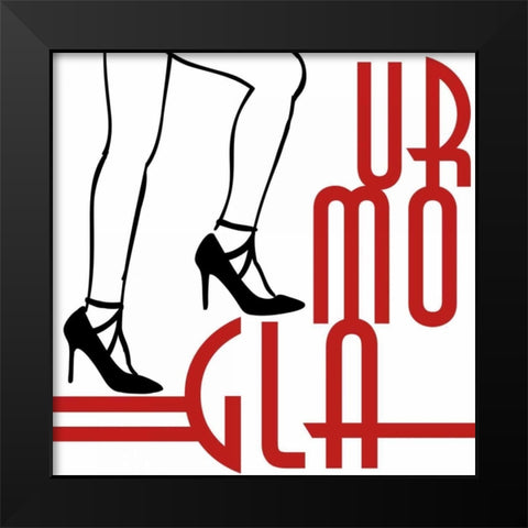 Glamour Strut Black Modern Wood Framed Art Print by Prime, Marcus