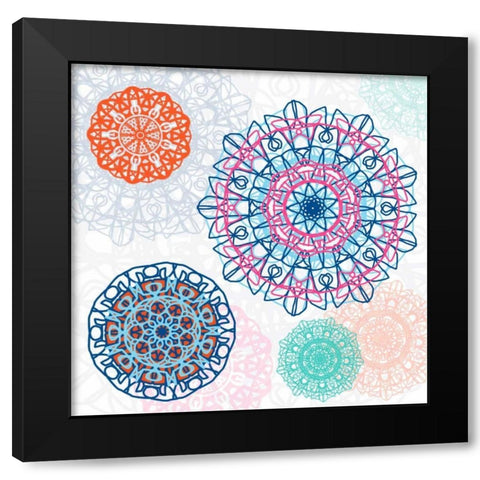 Mandala Dream 1 Black Modern Wood Framed Art Print with Double Matting by Prime, Marcus