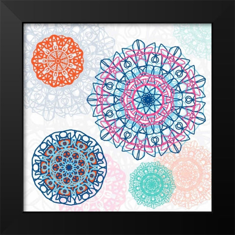 Mandala Dream 1 Black Modern Wood Framed Art Print by Prime, Marcus