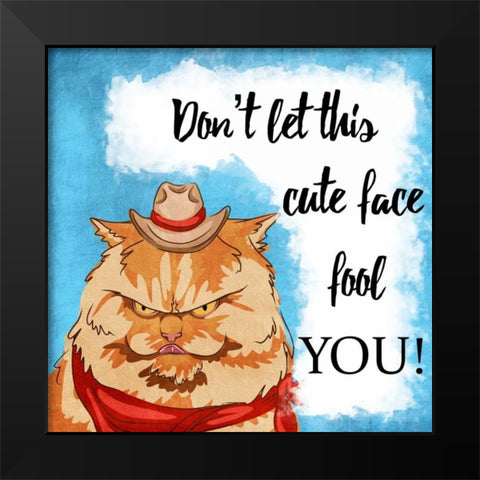 Fooled Cuteness Black Modern Wood Framed Art Print by Prime, Marcus