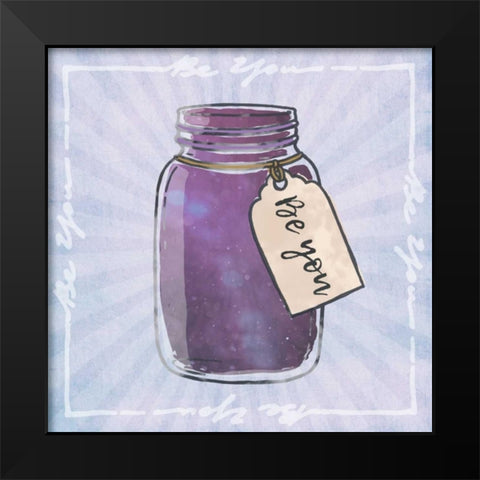 Jar Of Self Black Modern Wood Framed Art Print by Prime, Marcus