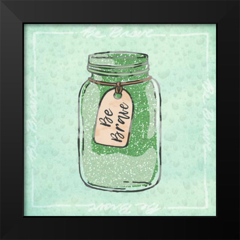Jar Of Bravery Black Modern Wood Framed Art Print by Prime, Marcus