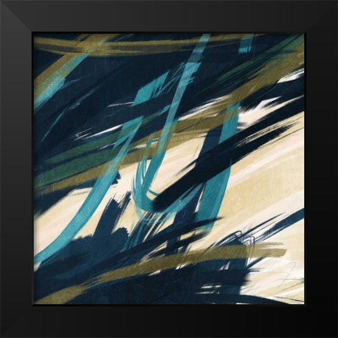 Eternally Slashed Black Modern Wood Framed Art Print by Prime, Marcus
