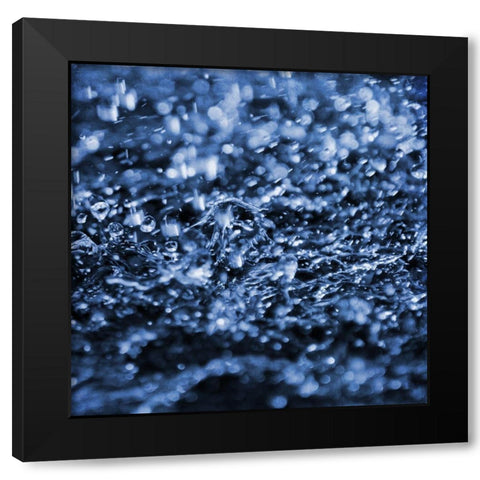 Aqua Droplets 2 Black Modern Wood Framed Art Print by Prime, Marcus