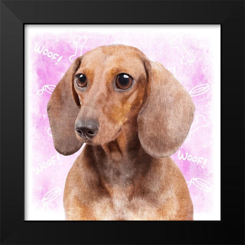 Woof Woof 2 Black Modern Wood Framed Art Print by Prime, Marcus