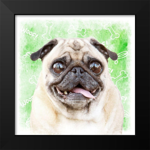 Woof Woof 3 Black Modern Wood Framed Art Print by Prime, Marcus