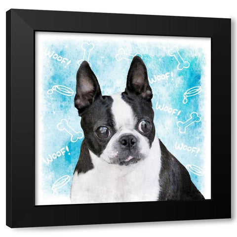 Woof Woof 4 Black Modern Wood Framed Art Print by Prime, Marcus