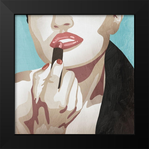 Fahionable Kiss 3 Black Modern Wood Framed Art Print by Prime, Marcus