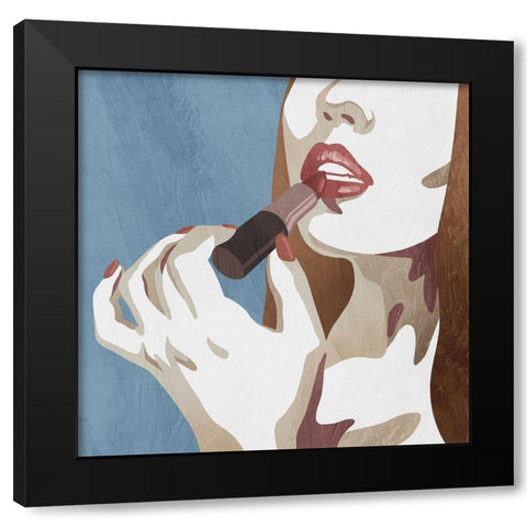 Fahionable Kiss 4 Black Modern Wood Framed Art Print with Double Matting by Prime, Marcus