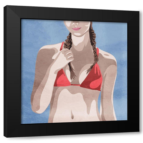 Beach Fashion Black Modern Wood Framed Art Print with Double Matting by Prime, Marcus